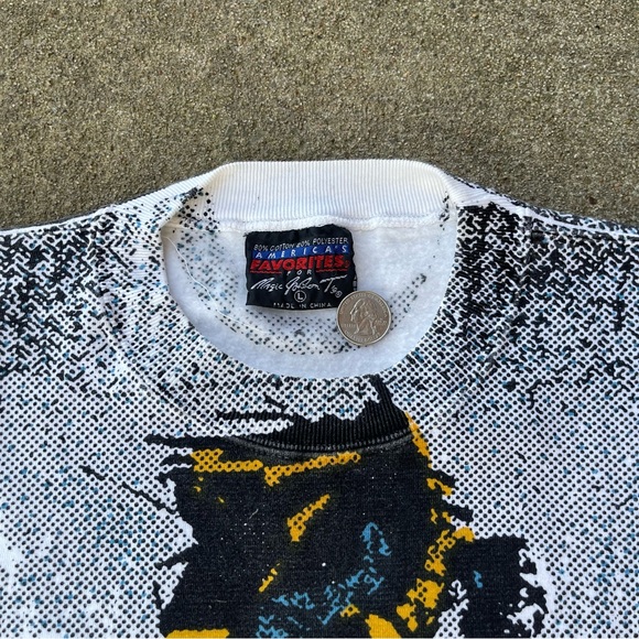 Vintage Vertical Descent Crewneck Sweatshirt AOP Magic Johnson Men’s Size Large - Picture 4 of 4